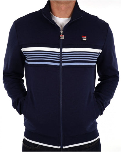 Fila Vintage Multi stripe Track Top Navy sky