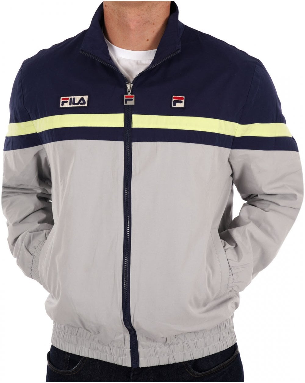 Fila Vintage Phillip Track Jacket Navy/Grey/Lime