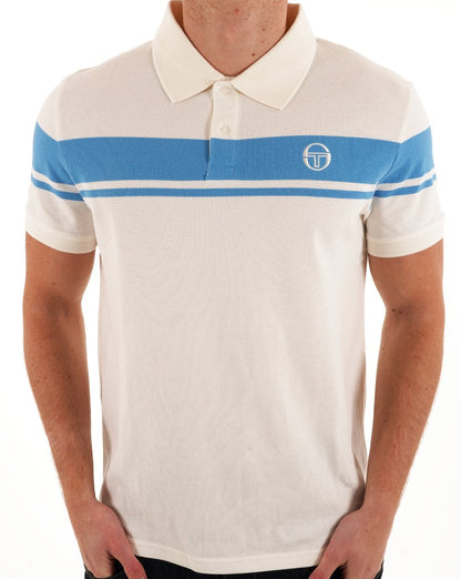 Sergio Tacchini Young Line Polo Shirt Gardenia / Azure Blue