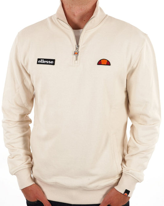 Ellesse 1/4 Zip Sweat Stone