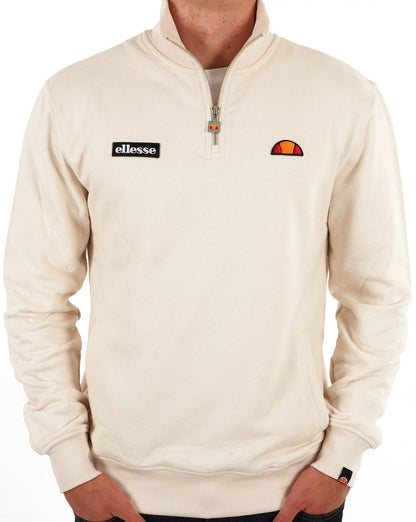 Ellesse 1/4 Zip Sweat Stone