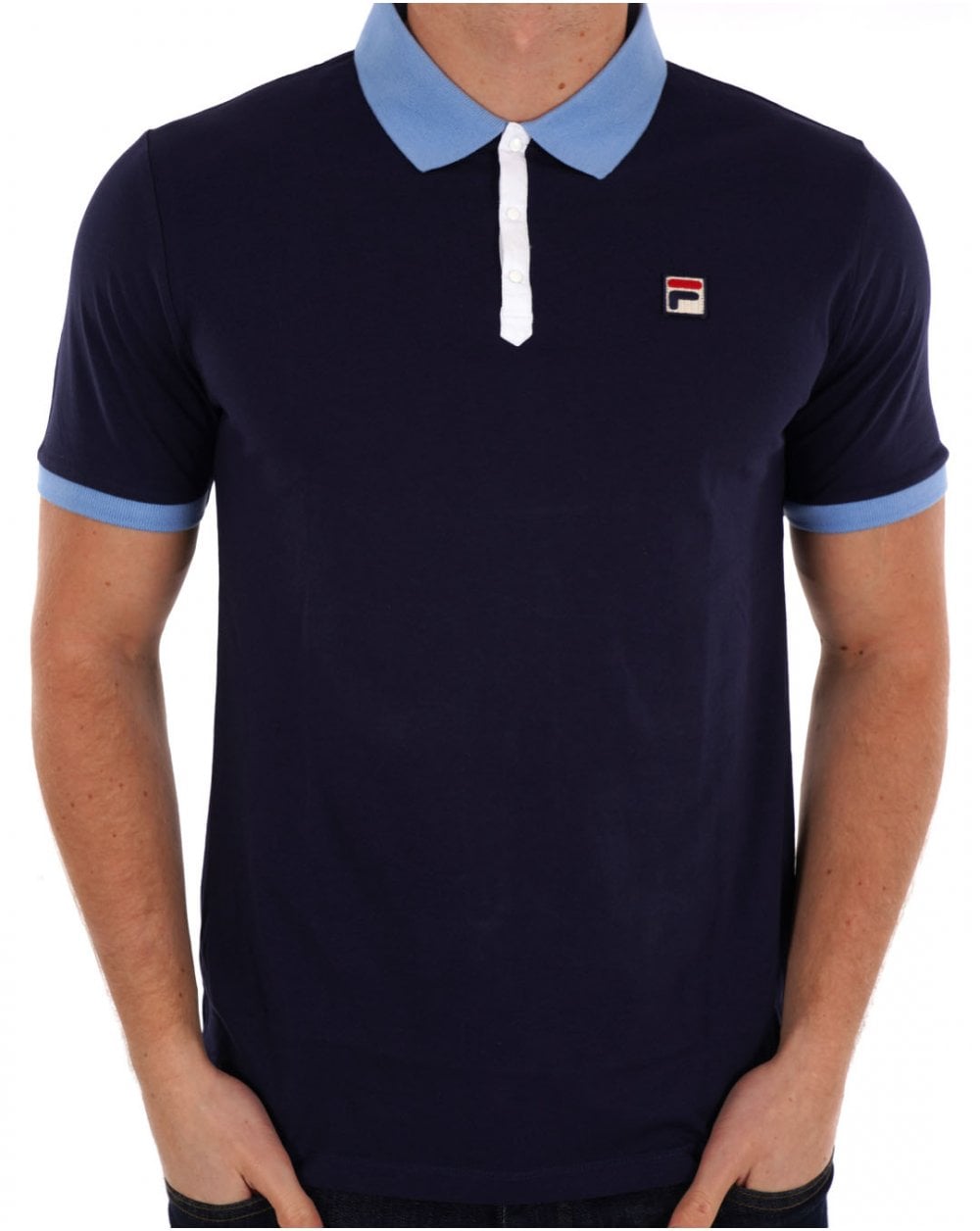 Fila Vintage Panatta Polo Shirt Navy