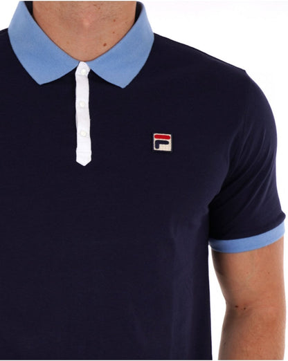 Fila Vintage Panatta Polo Shirt Navy