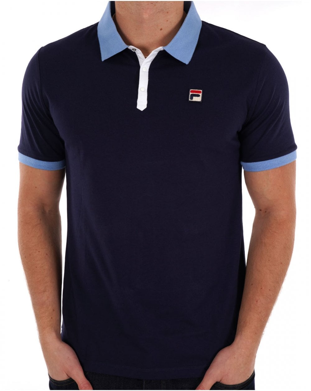 Fila Vintage Panatta Polo Shirt Navy