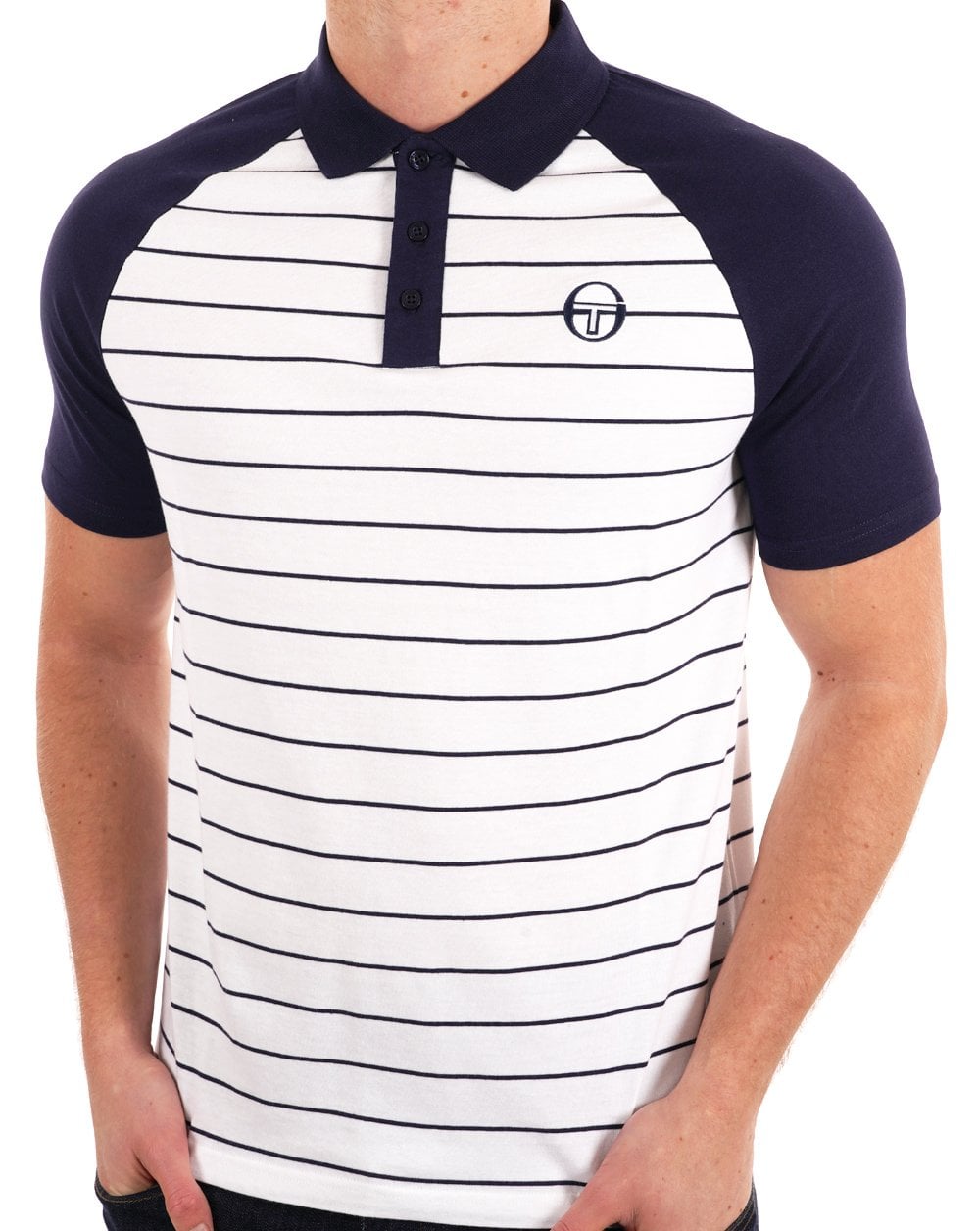 Sergio Tacchini Sandro Polo Shirt White / Navy Blue