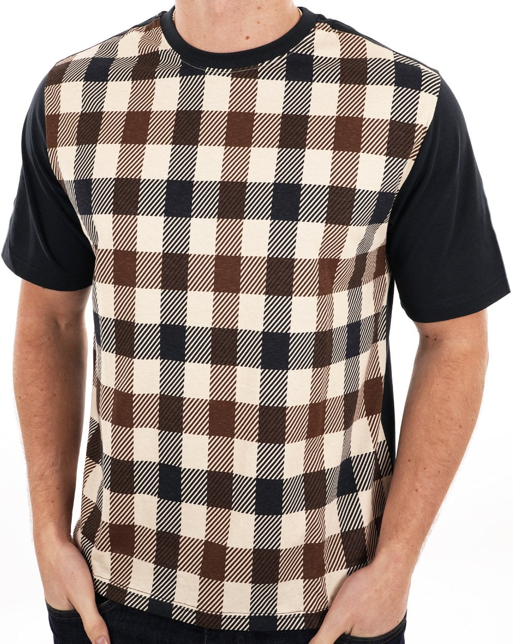 Aquascutum Macro Iconic Front T Shirt Navy