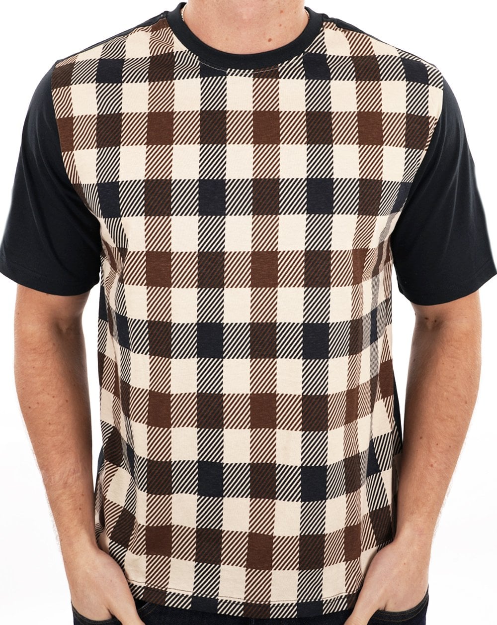 Aquascutum Macro Iconic Front T Shirt Navy