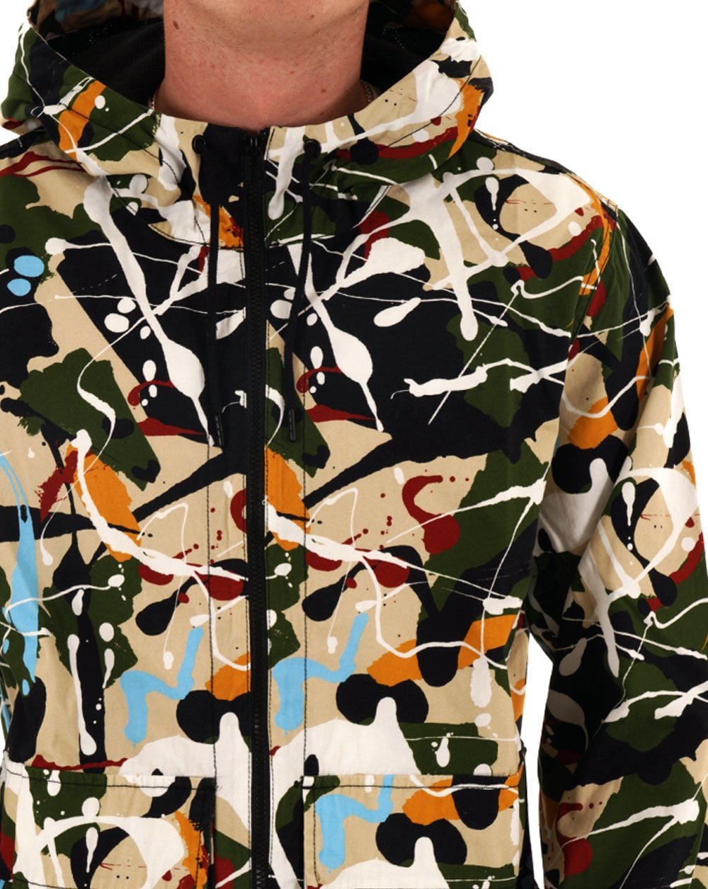 Pretty Green Convergence Hooded Jacket Multi