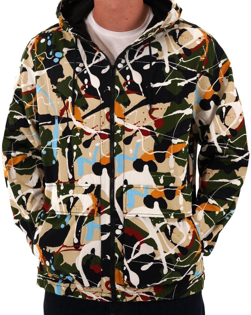 Pretty Green Convergence Hooded Jacket Multi