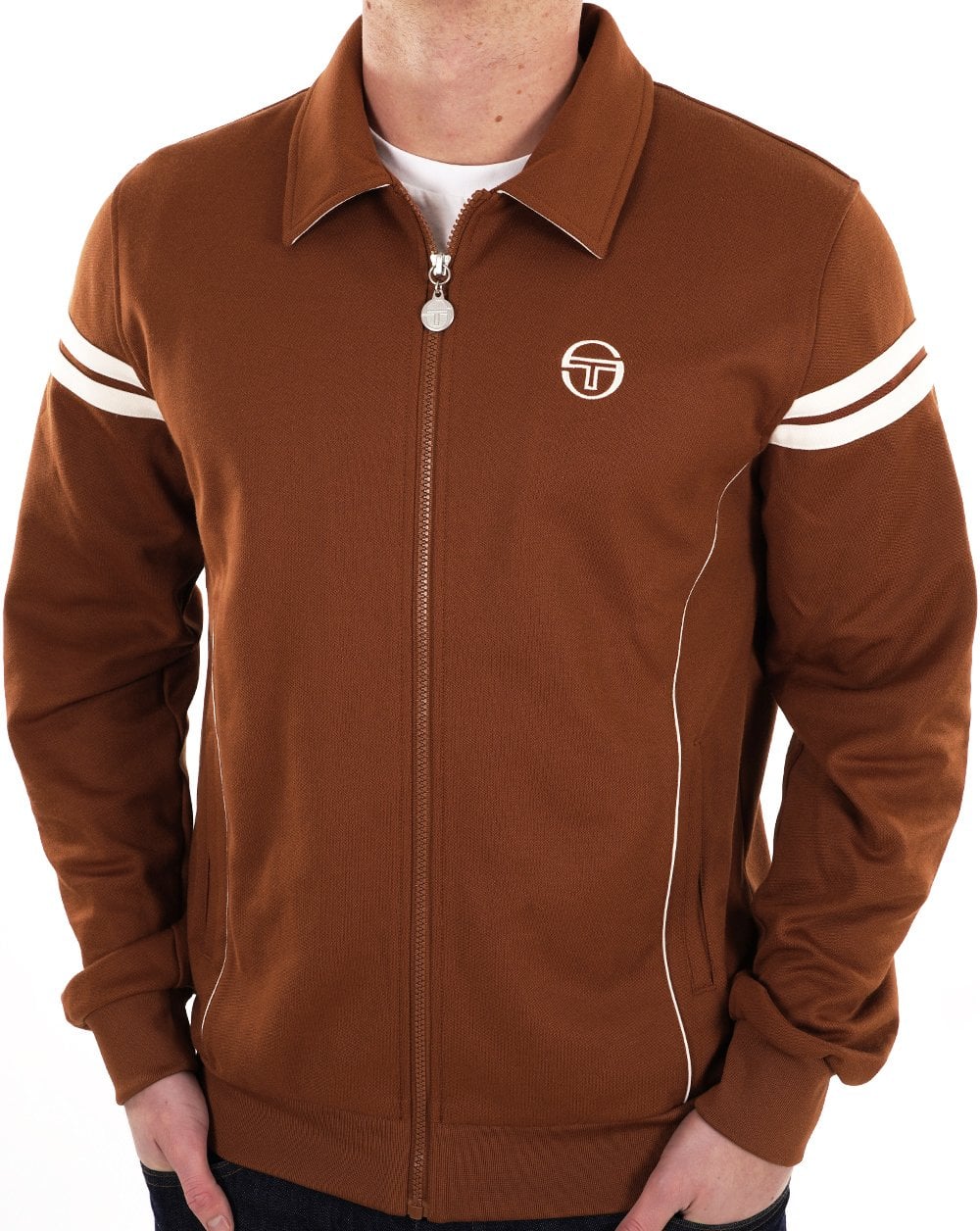 Sergio Tacchini 70s Track Top Brown Gardenia