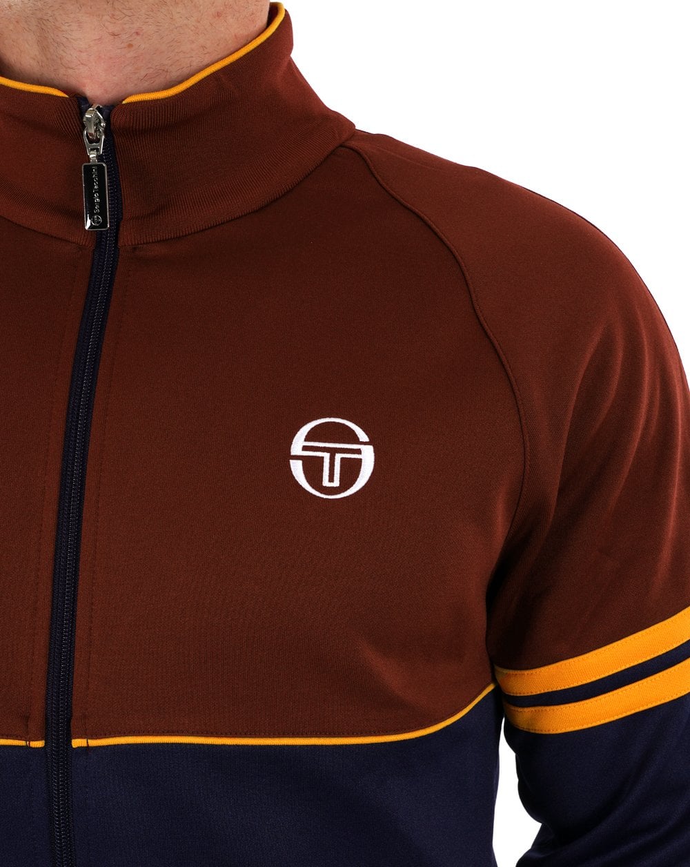 Sergio Tacchini Orion Track Top Claret Navy -Gold
