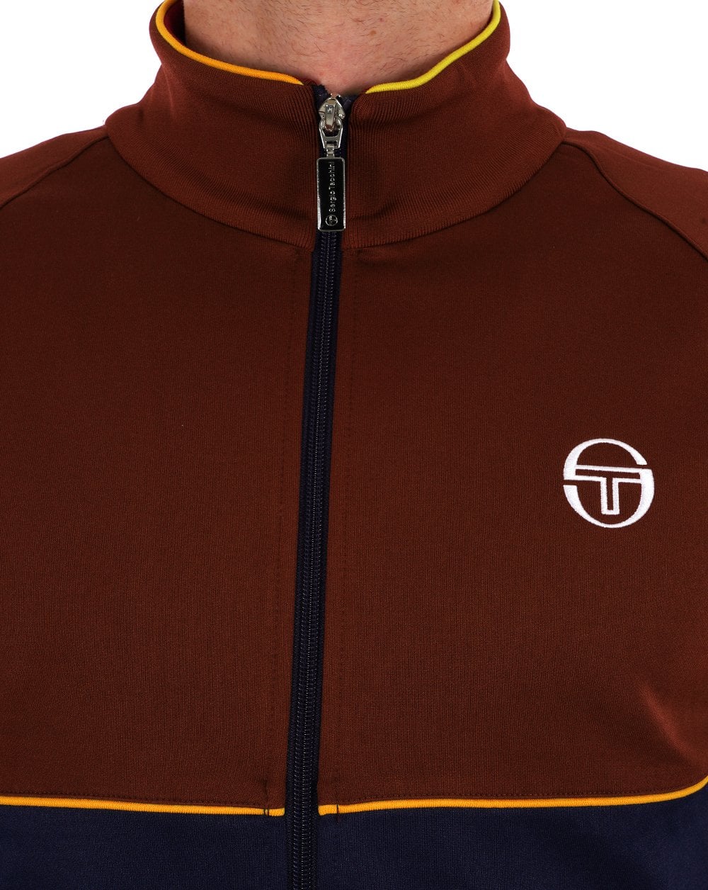 Sergio Tacchini Orion Track Top Claret Navy -Gold