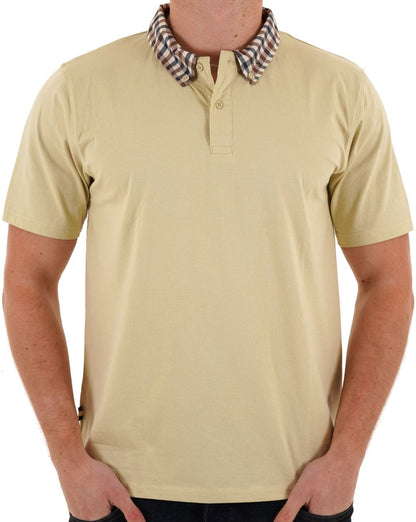 Aquascutum Club Check Collar Polo Beige
