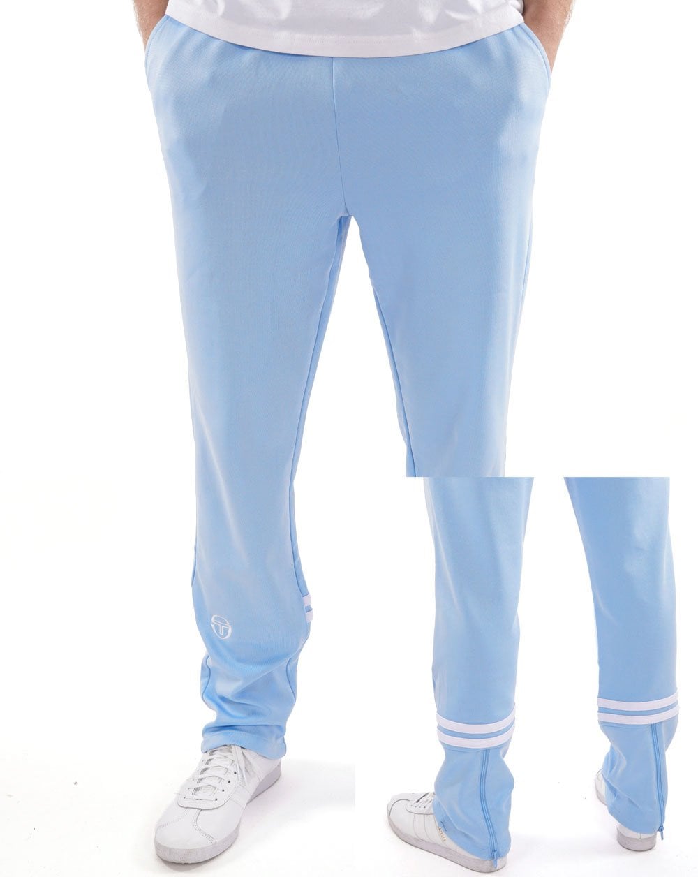 Sergio Tacchini Zip Bottom Track Pants Sky Blue