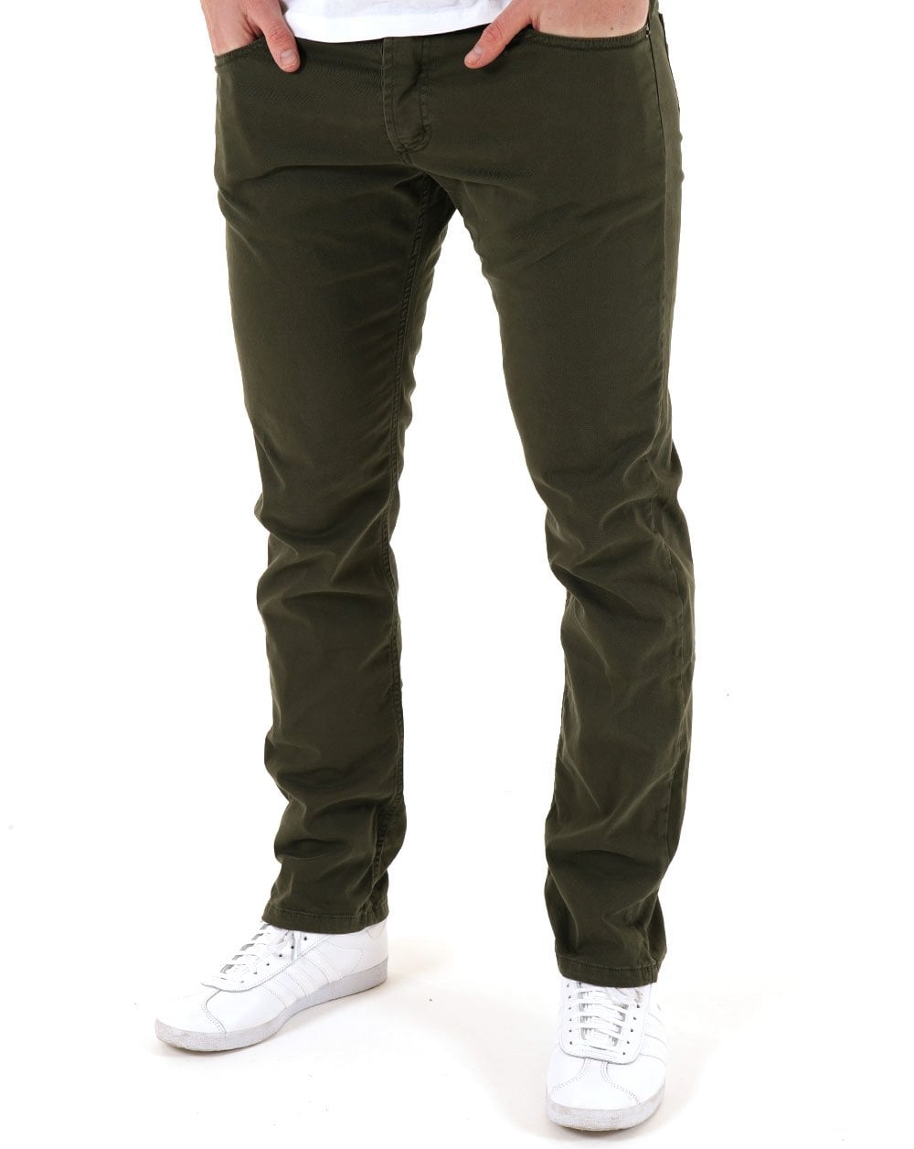 Lois Terrace Cotton 5 Pocket Jeans Olive