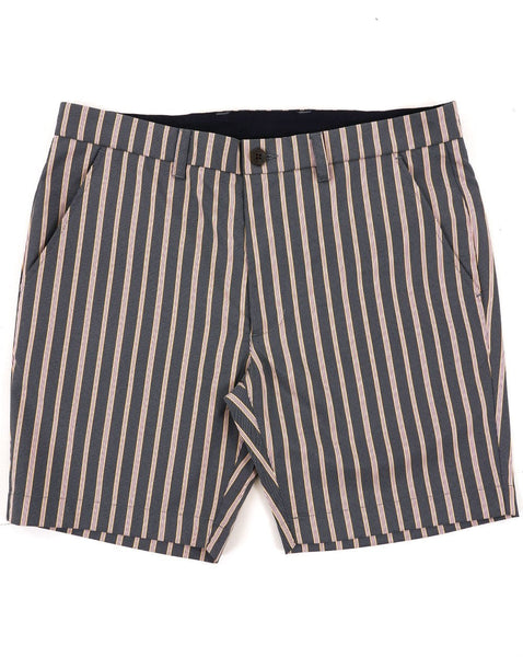 Gabicci Vintage Murphy Striped Shorts Navy