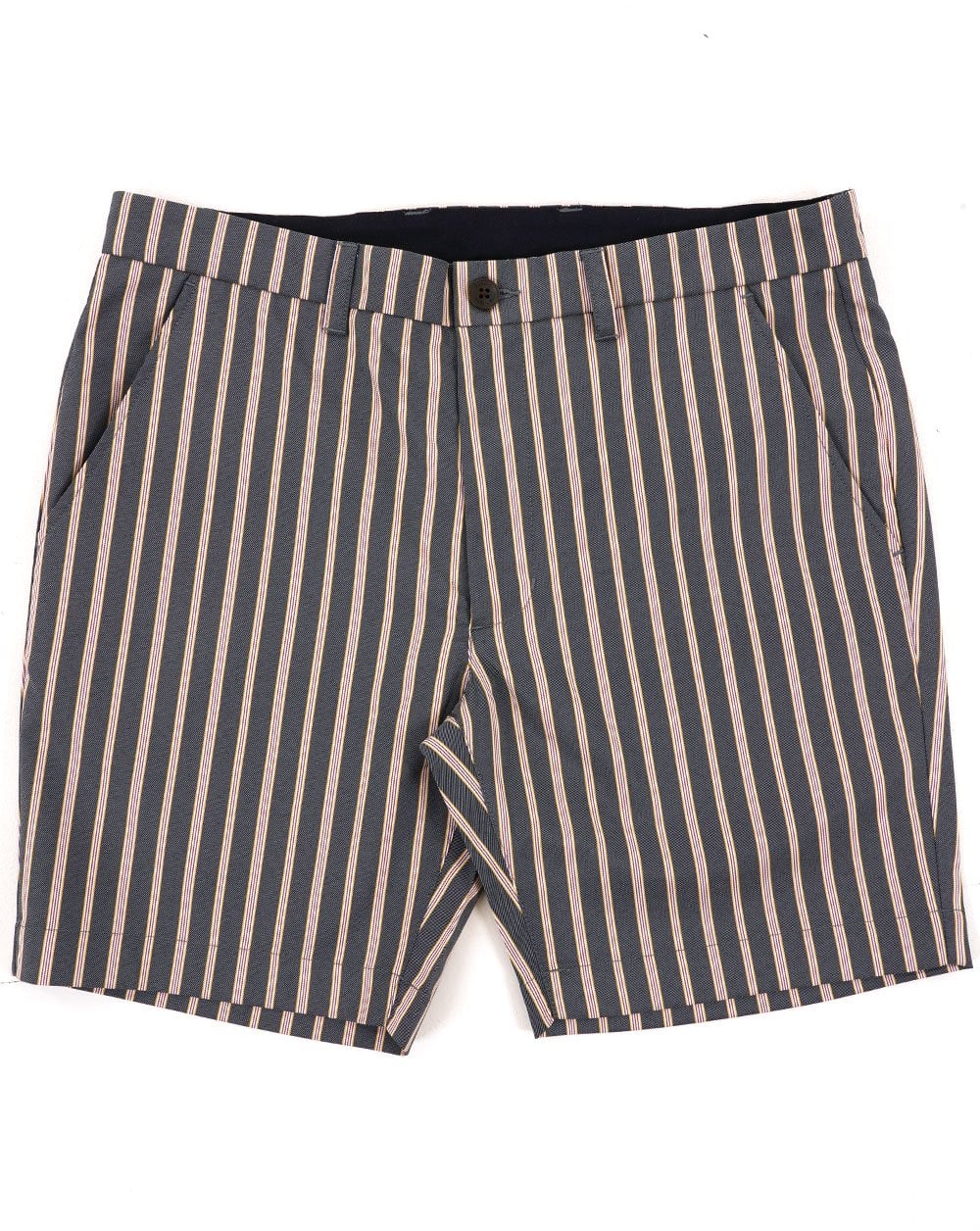 Gabicci Vintage Murphy Striped Shorts Navy