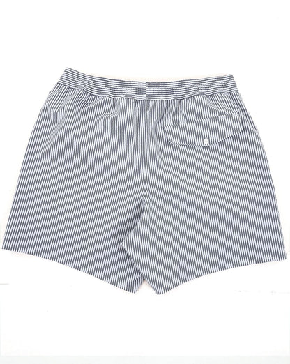Lacoste Striped Textured Swim Shorts White/Falcon