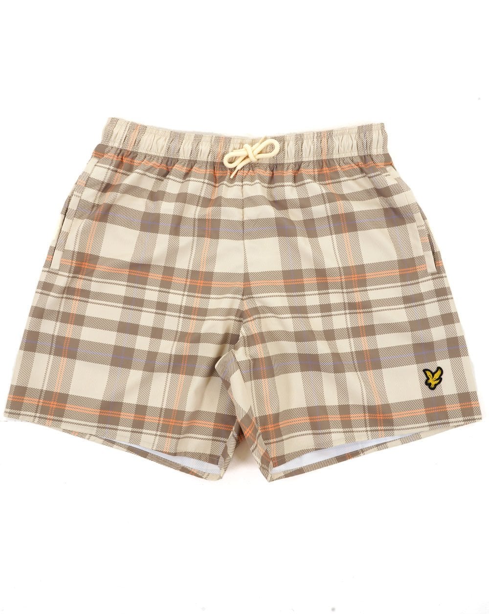 Lyle & Scott Tartan Resort Swim Shorts Sand