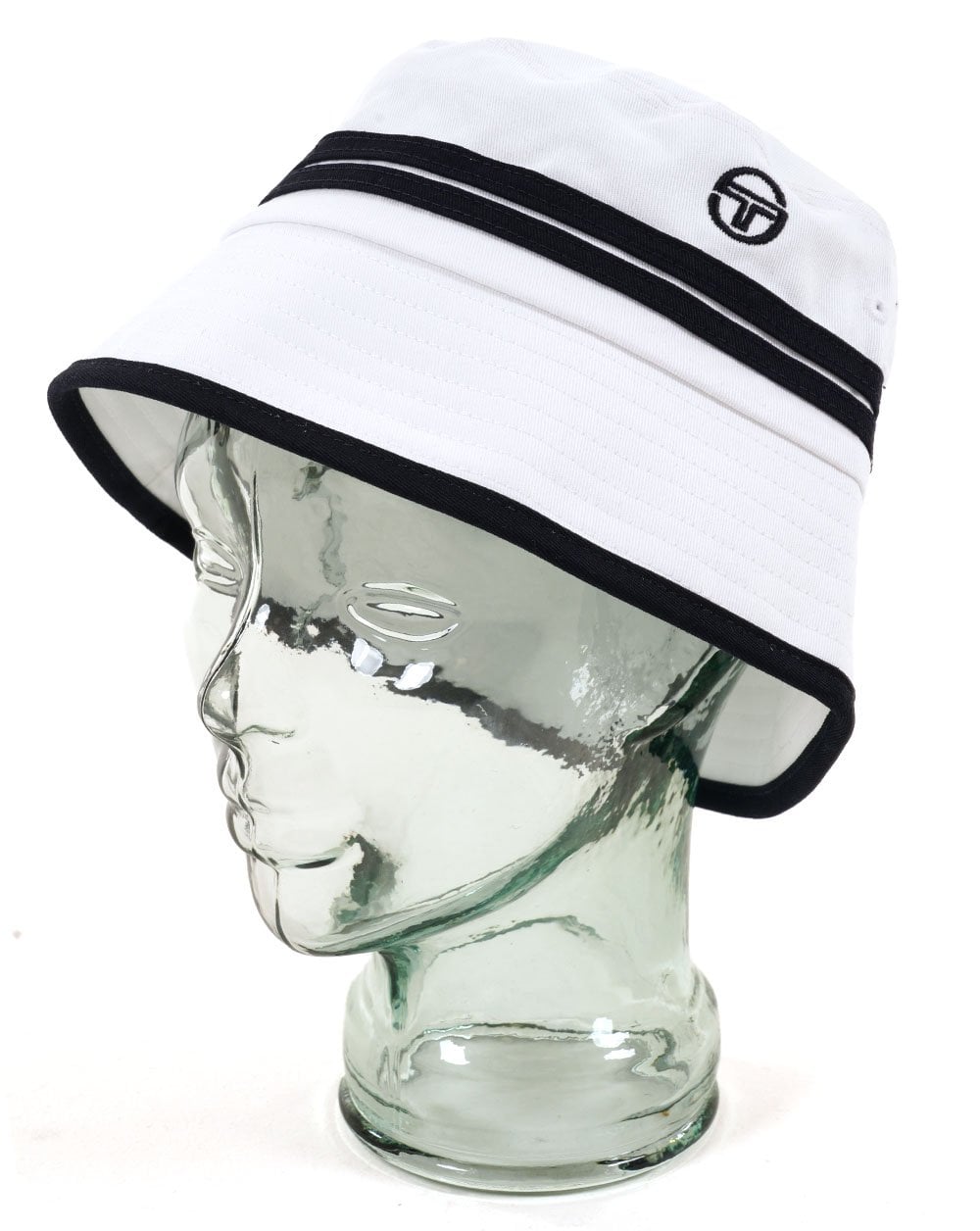 Sergio Tacchini Newton Bucket Hat White/Navy Blue
