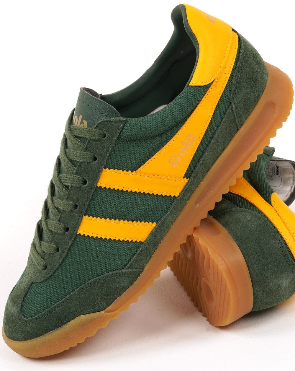 Gola Tornado Trainers Evergreen / Sun Yellow