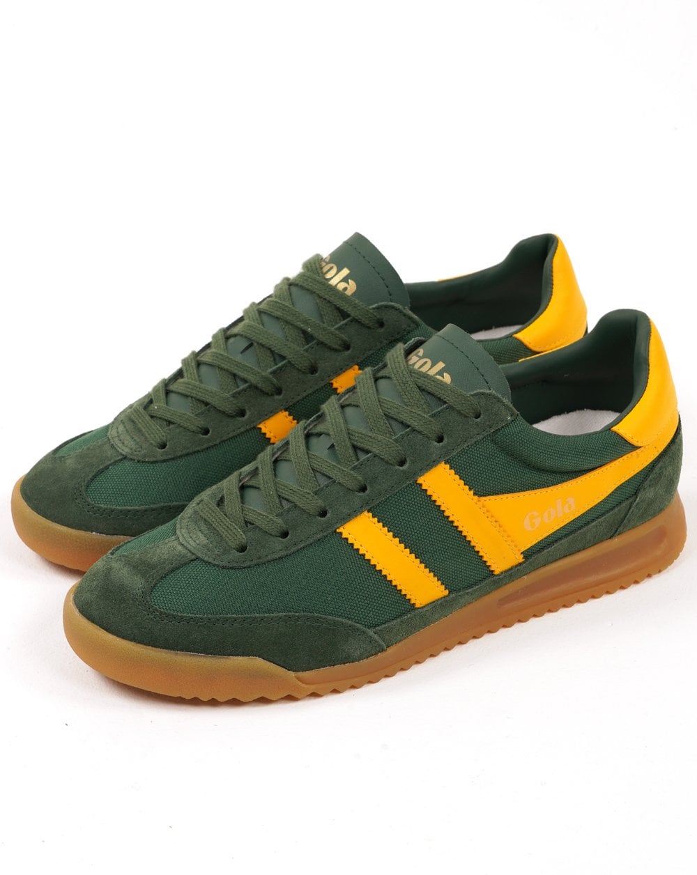 Gola Tornado Trainers Evergreen / Sun Yellow