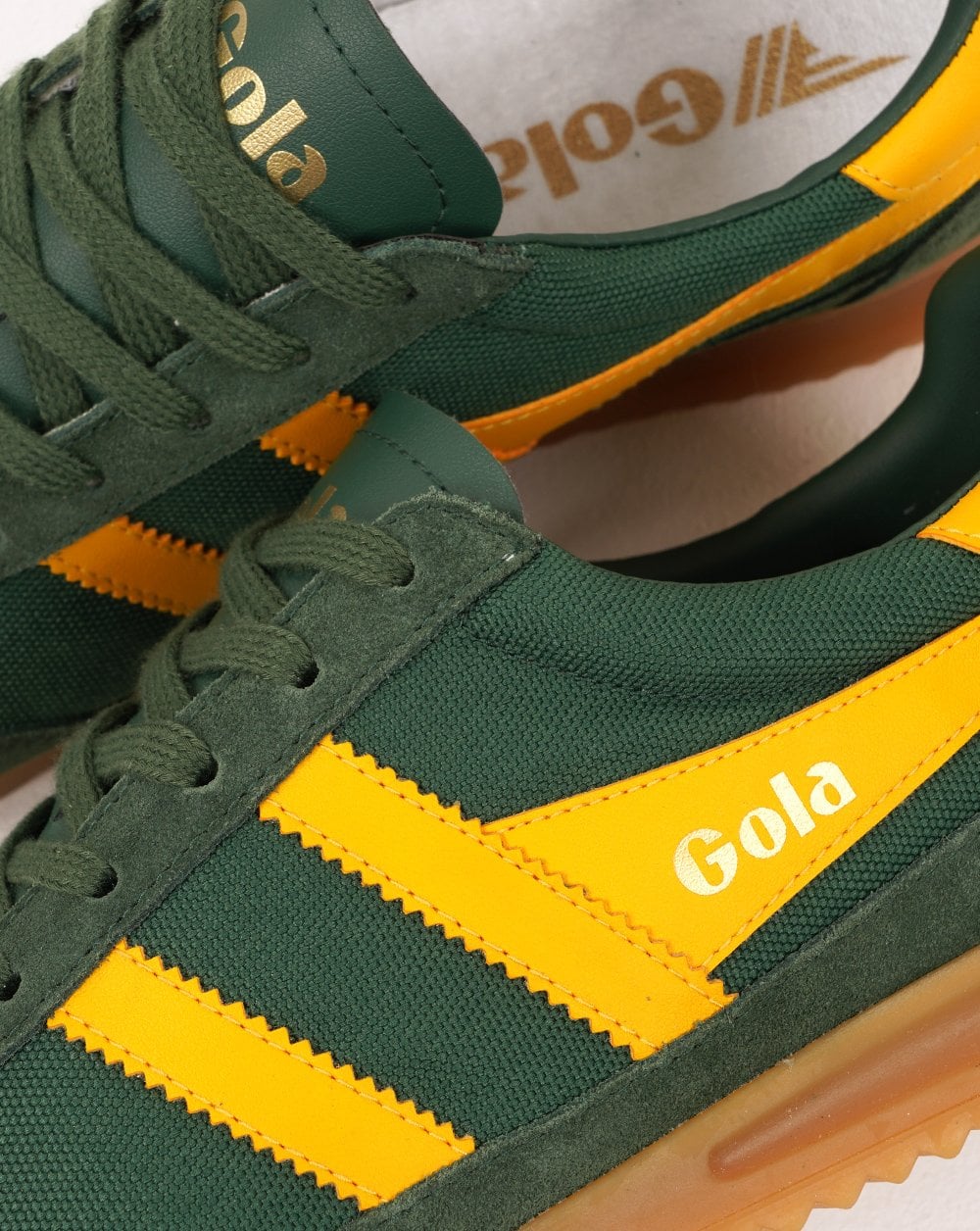 Gola Tornado Trainers Evergreen / Sun Yellow