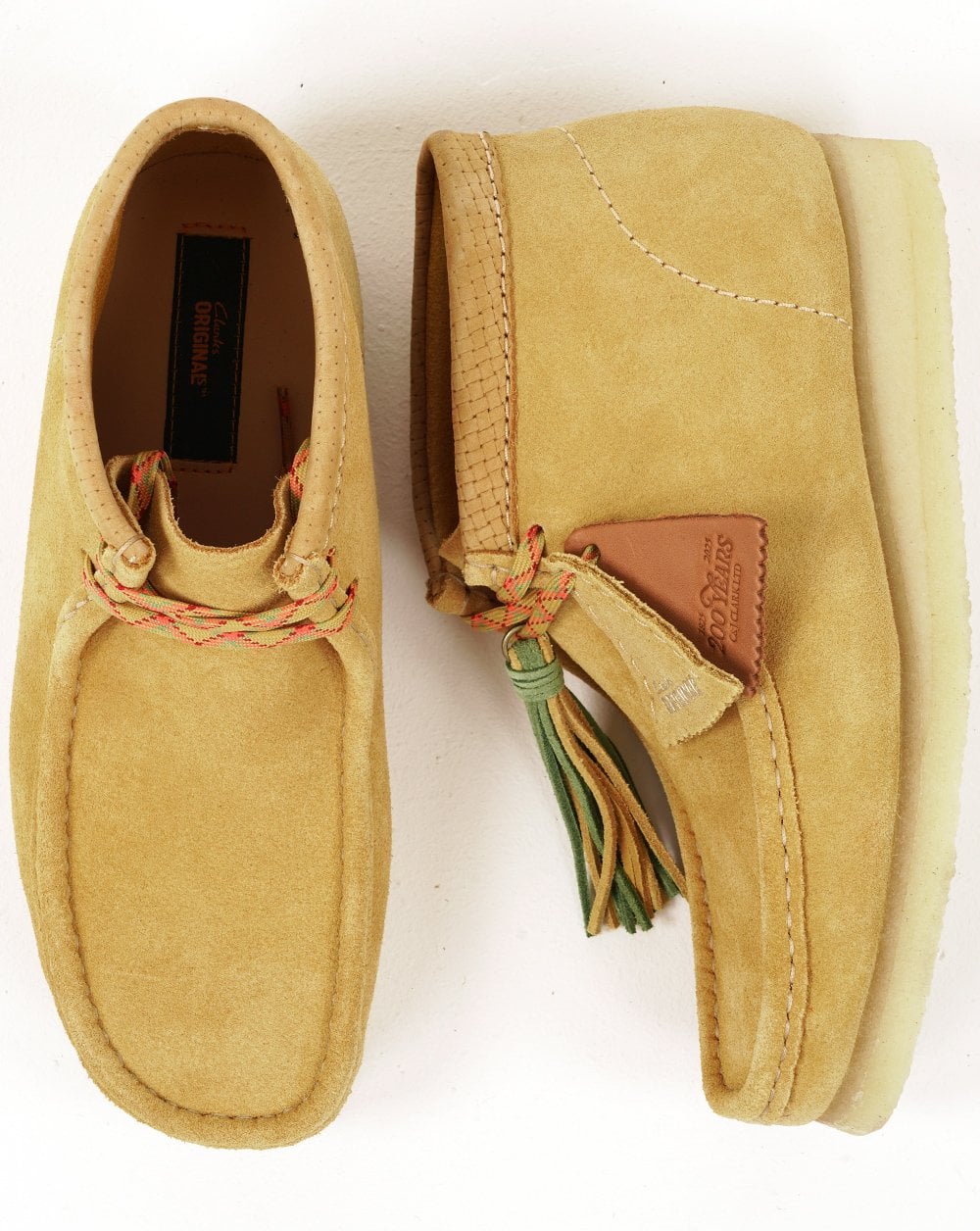 Clarks Originals Wallabee Boots Golden Tan Suede