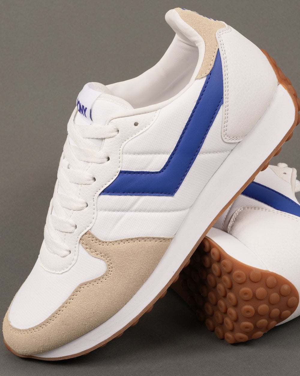 Pony Express Trainers White Electric Blue