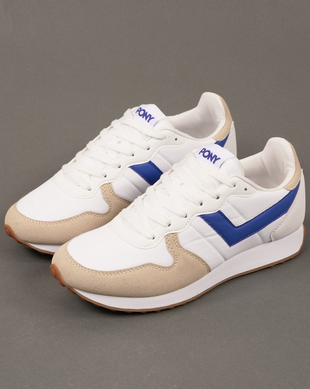 Pony Express Trainers White Electric Blue