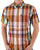 Ben Sherman Large Madras Check Short Sleeve Shirt Caramel