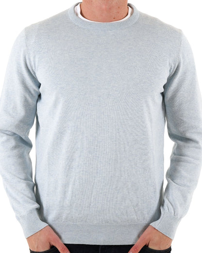 Barbour Pima Cotton Jumper Ocean Sky