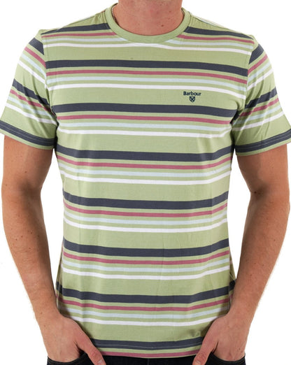 Barbour Houstead Stripe T Shirt Pale Apple