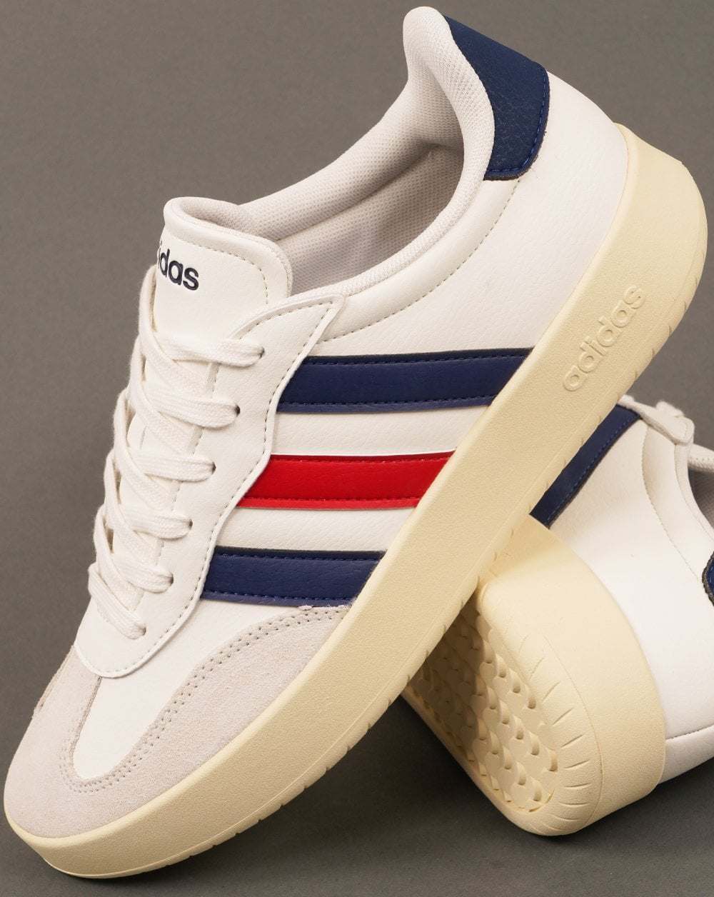 Adidas Barreda Trainers Off White/Navy/Red