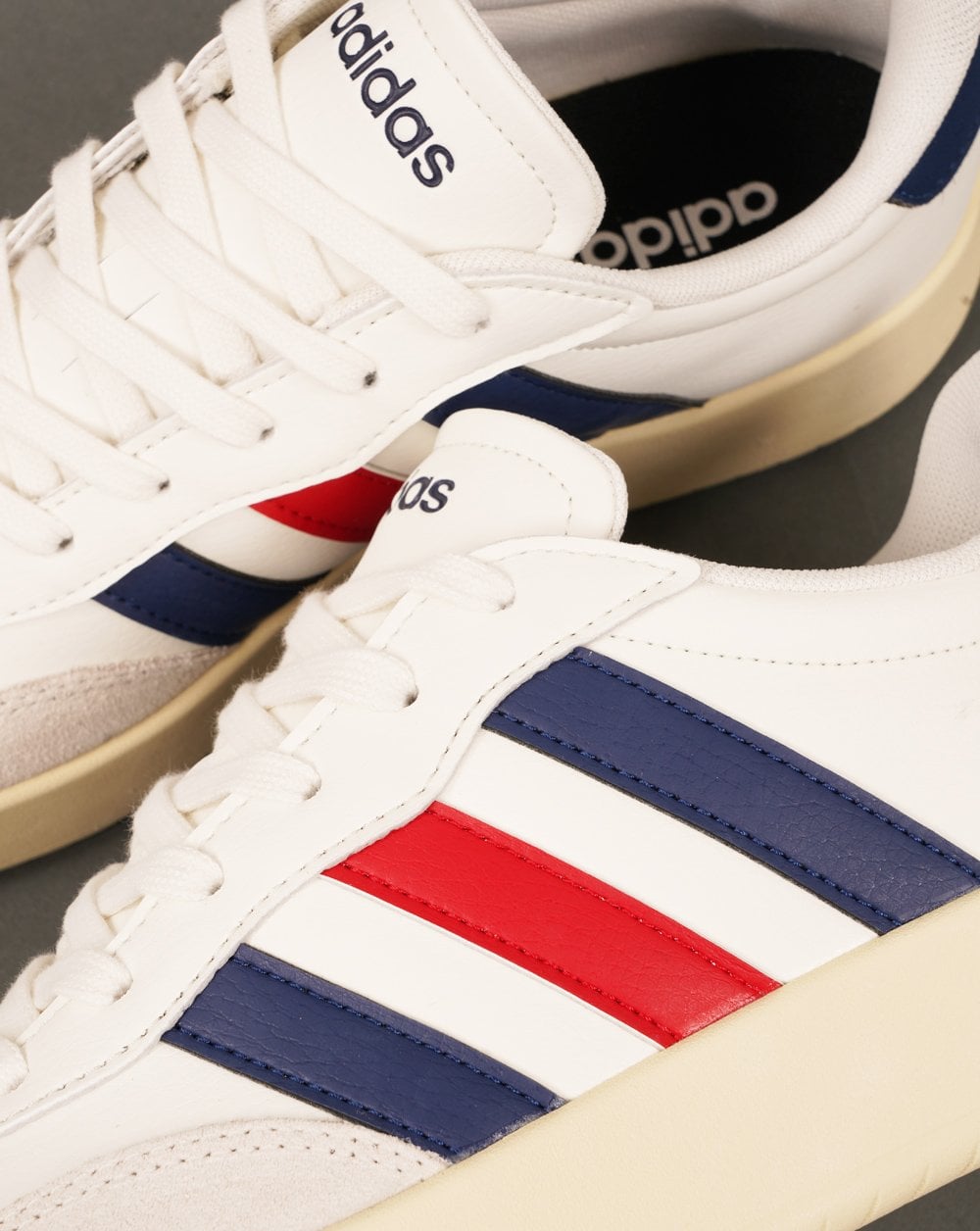 Adidas Barreda Trainers Off White/Navy/Red