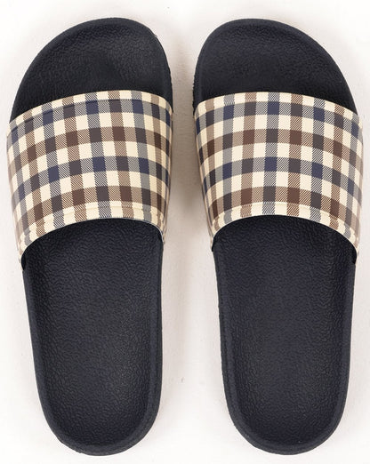 Aquascutum Slider Navy Check