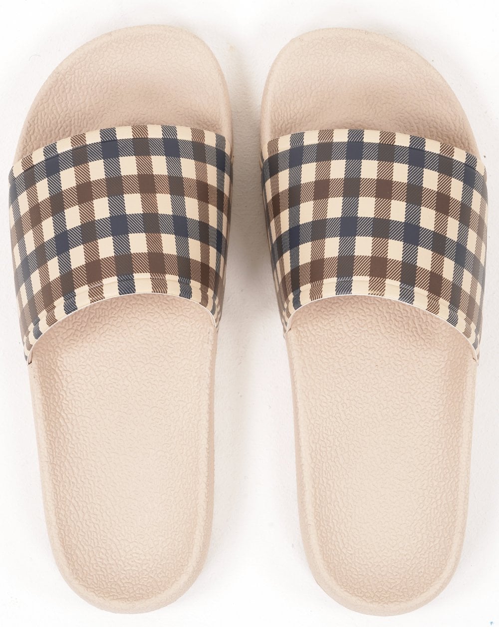 Aquascutum Slider Beige Check