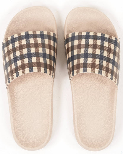 Aquascutum Slider Beige Check
