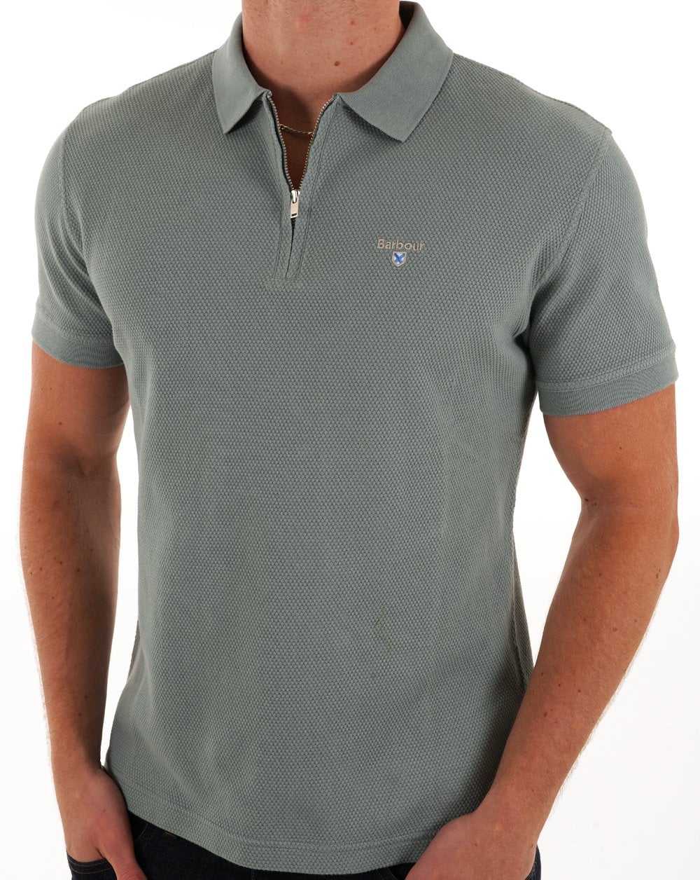 Barbour Hingham Zip Polo Lead