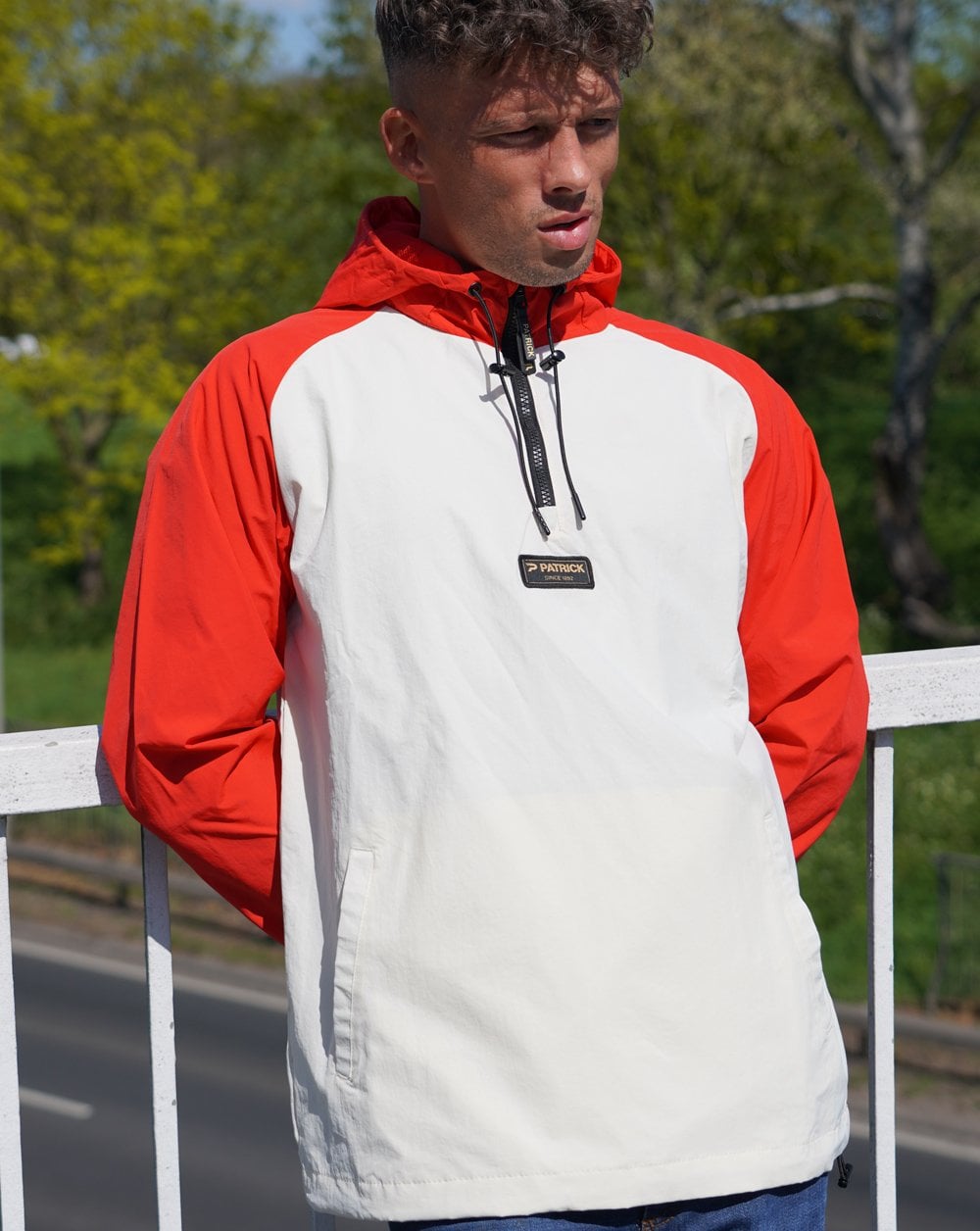 Patrick Overhead Jacket Ecru / Red