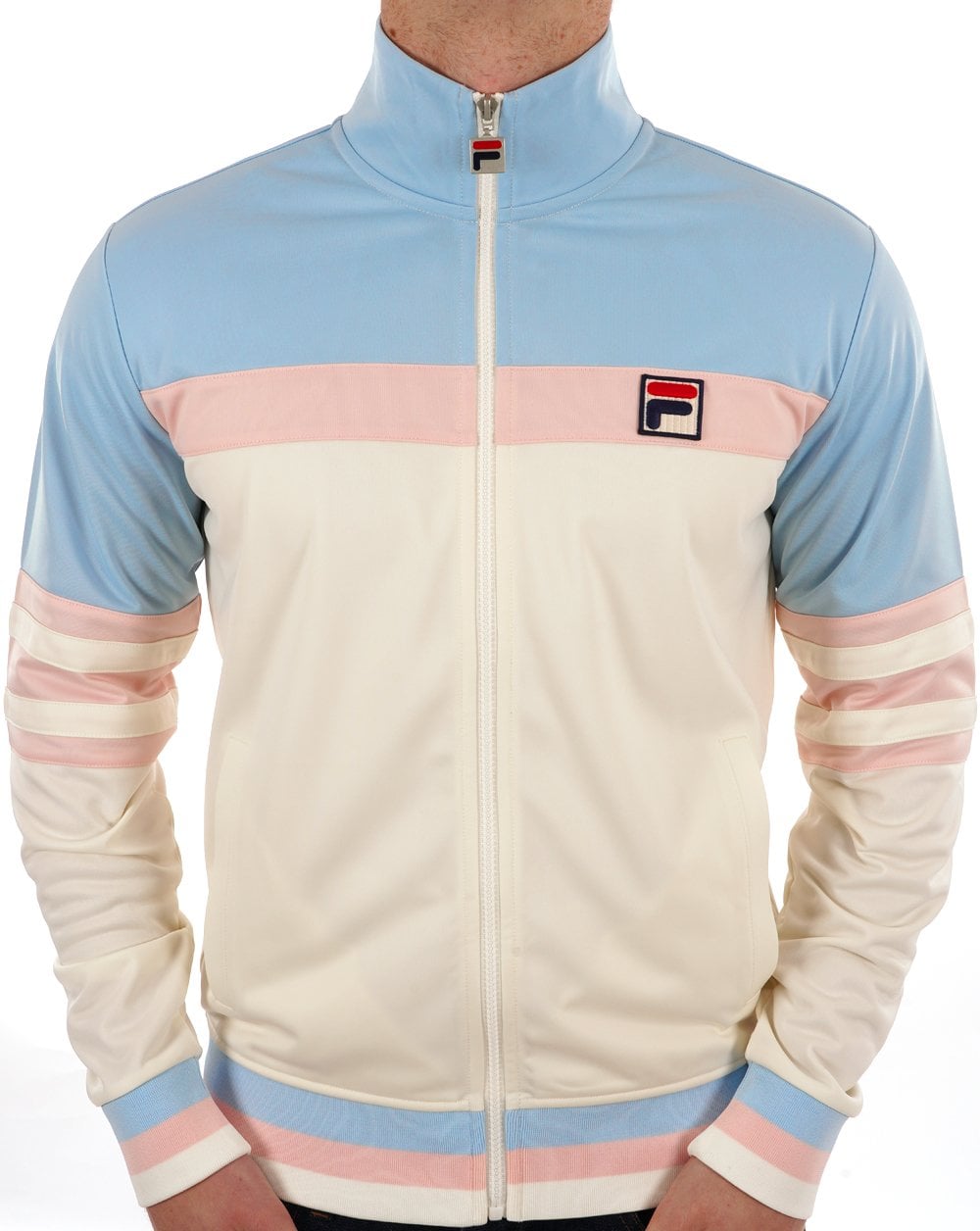 Fila Vintage Vilas Track Top Pastel Sky Off White Pink