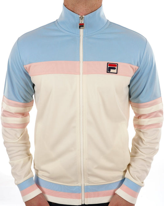 Fila Vintage Fila Vintage Vilas Track Top Pastel Sky Off White Pink