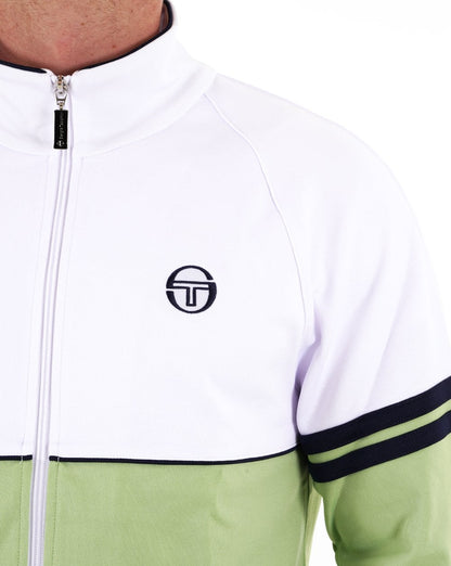 Sergio Tacchini Orion Track Top White/Pastel Green