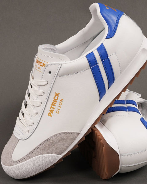 Patrick Dijon Trainers White/Royal Blue