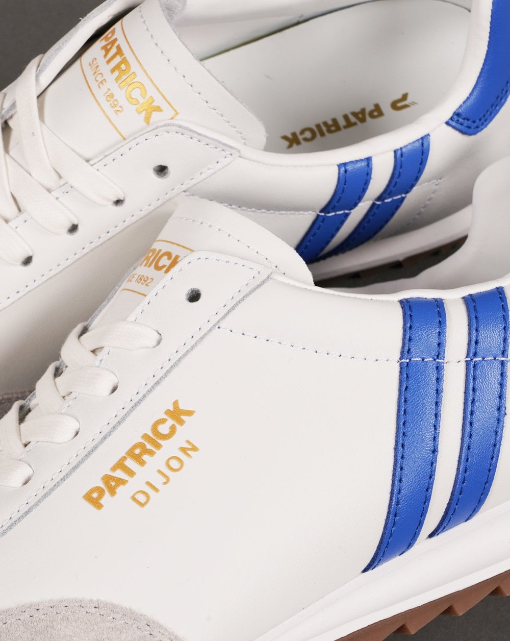 Patrick Dijon Trainers White/Royal Blue