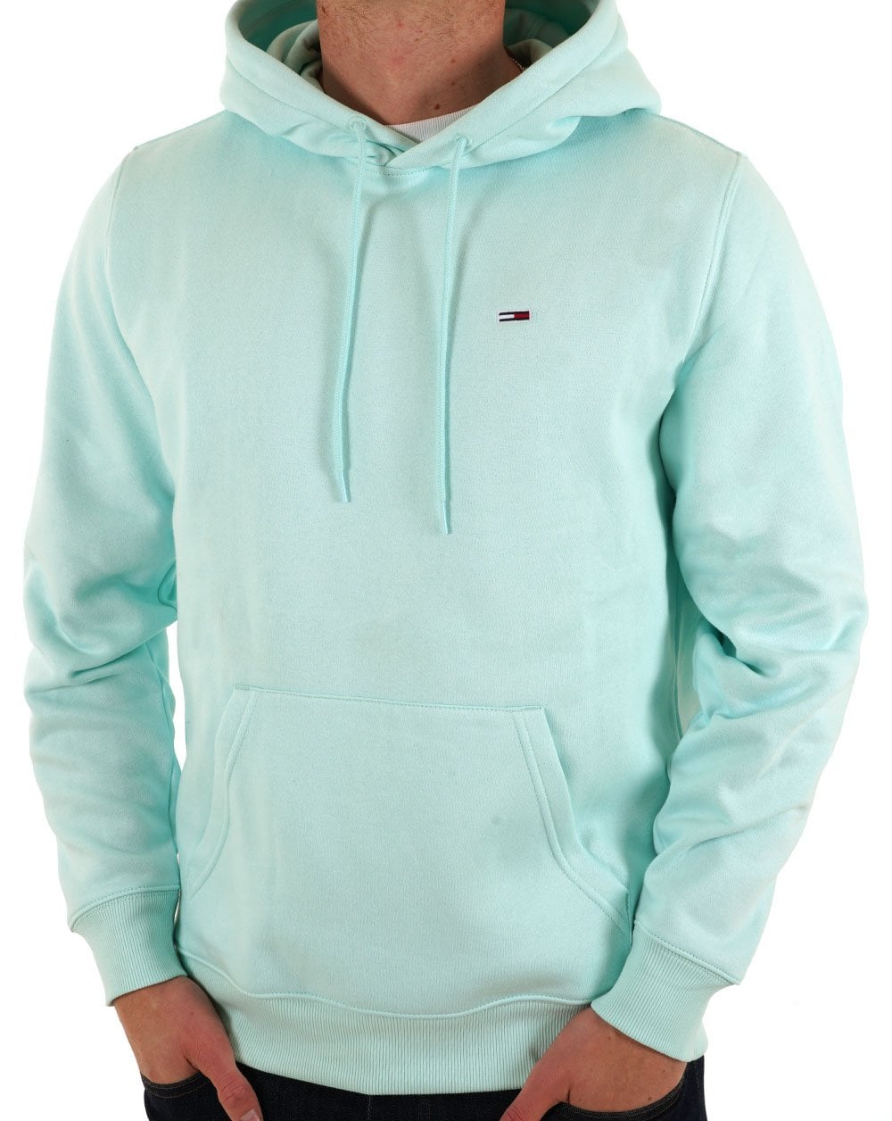 Tommy Jeans Flag Patch Hoodie Spring Mint