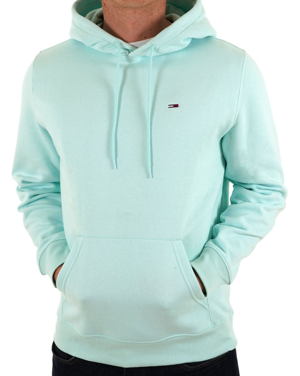 Tommy Jeans Flag Patch Hoodie Spring Mint