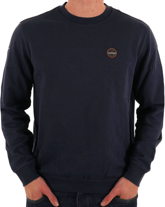 Napapijri Badge Summer Crew Sweat Navy Blue