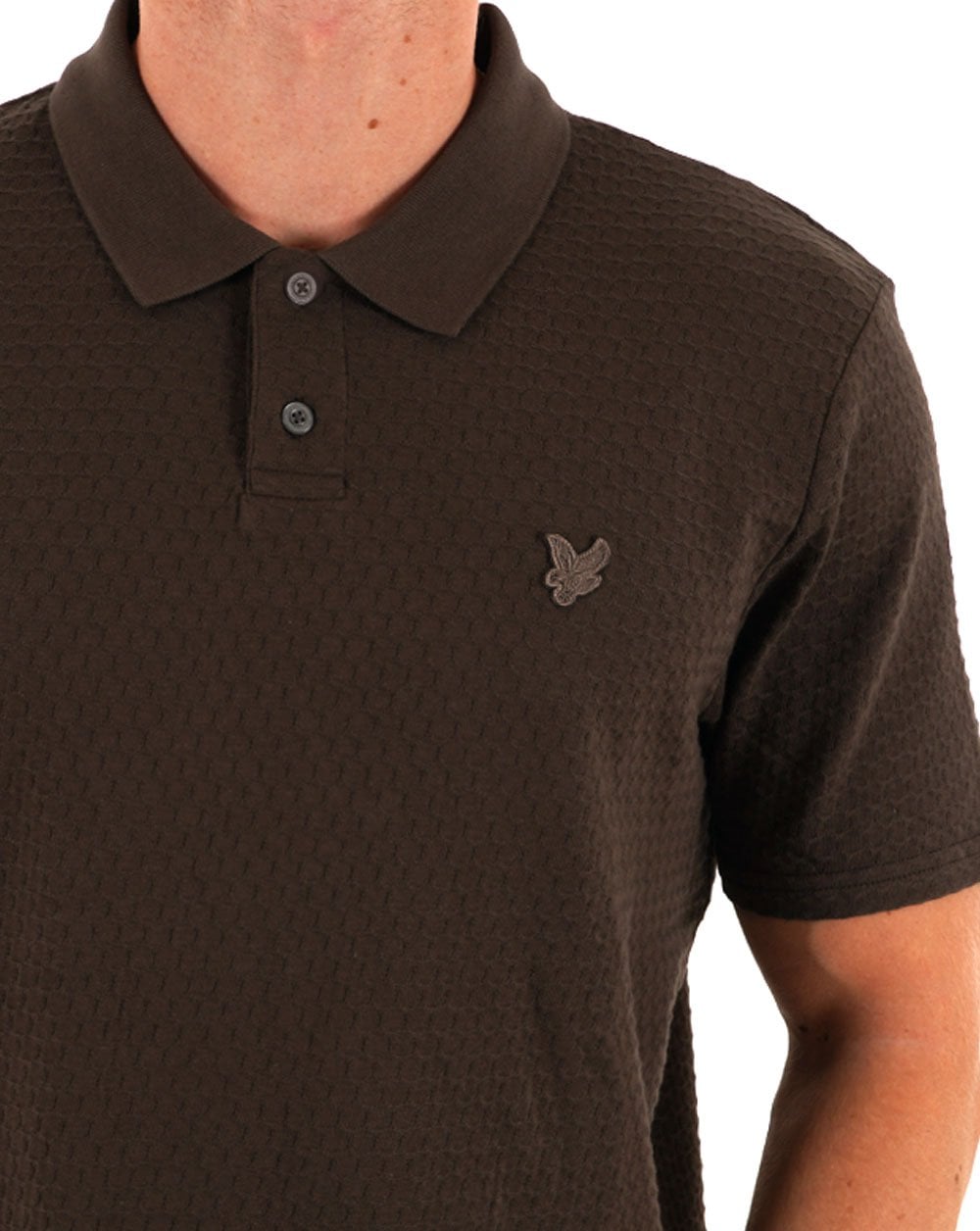 Lyle & Scott Jacquard Sovereign Polo Coffee