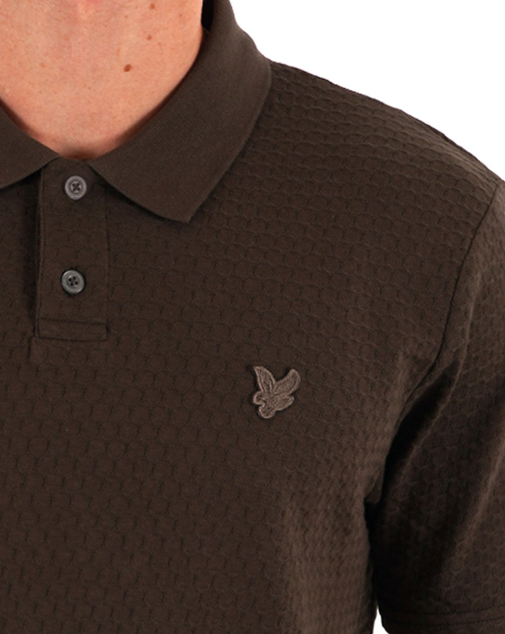 Lyle & Scott Jacquard Sovereign Polo Coffee